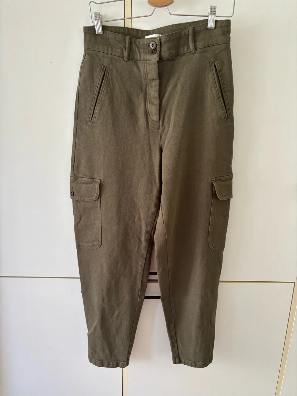 Wilfred Free Olive Cargo Tapered Utility Pants Size 10 Minimalist - Picture 2 of 12